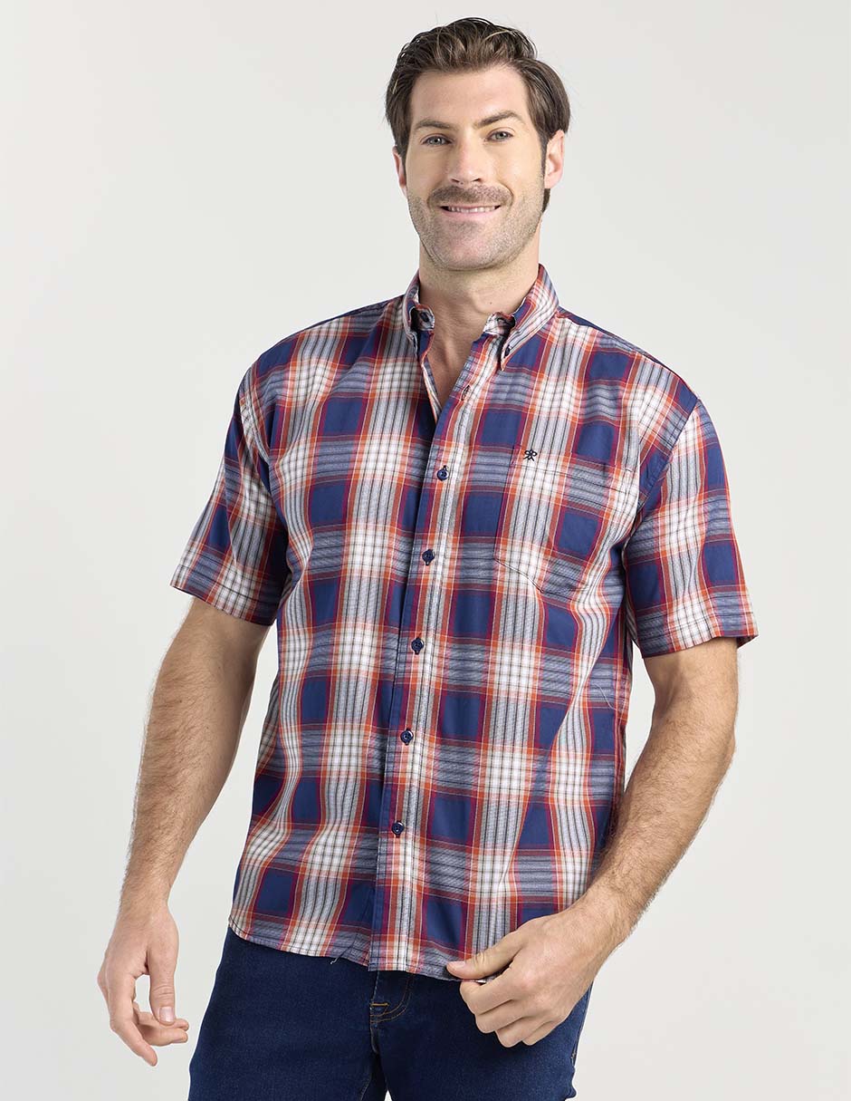 Camisa casual de algodón manga corta para hombre 1
