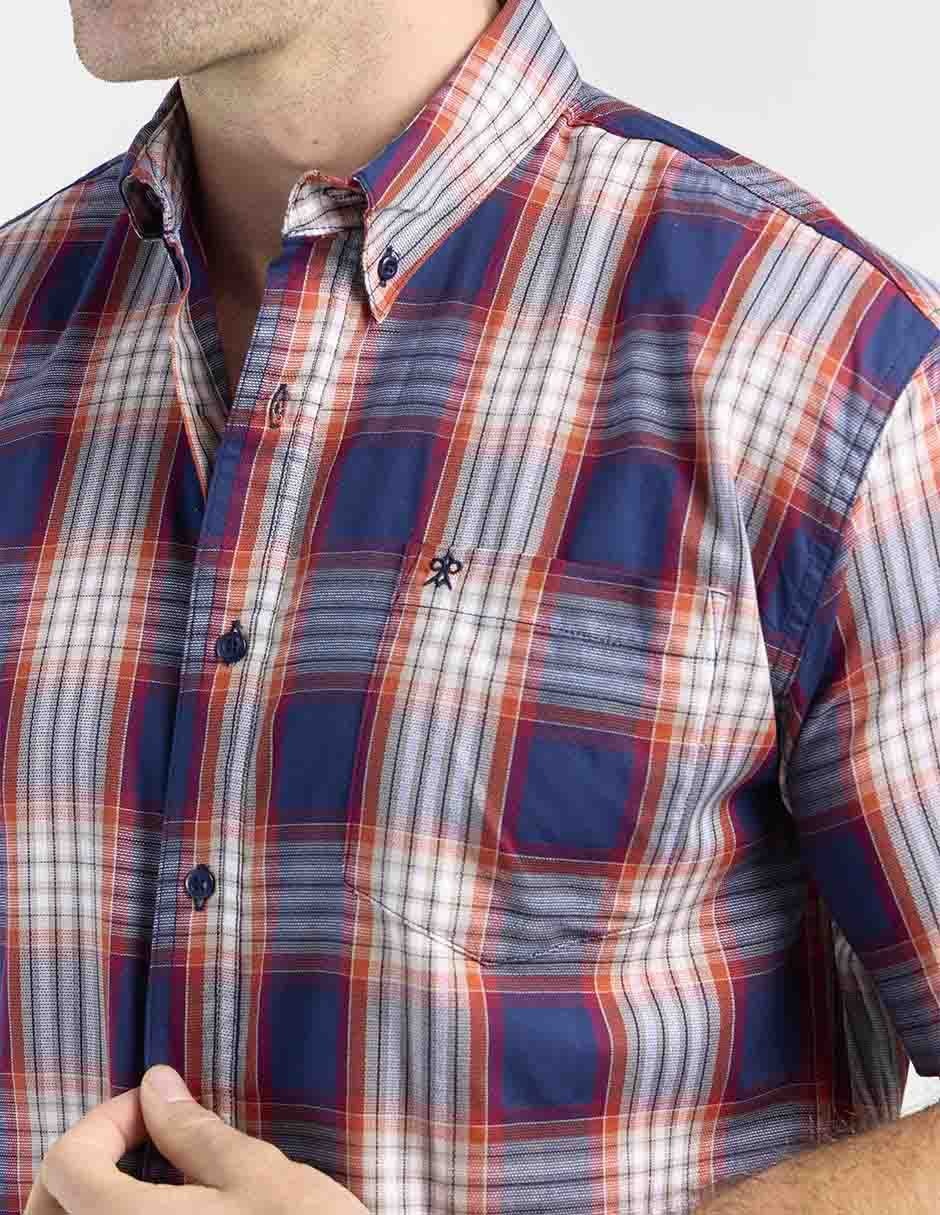Camisa casual de algodón manga corta para hombre 9