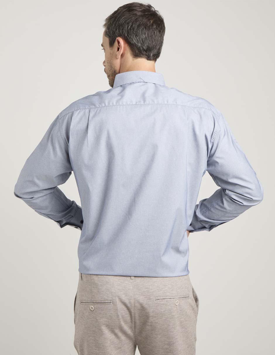Camisa business casual Cavalatti manga larga para hombre