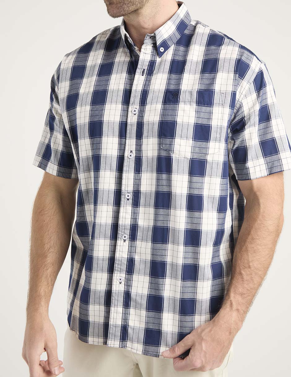 Camisa casual Cavalatti de algodón manga corta para hombre