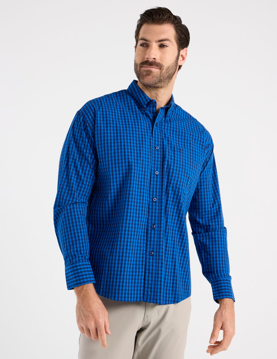 Camisa casual Cavalatti de algodón manga larga para hombre