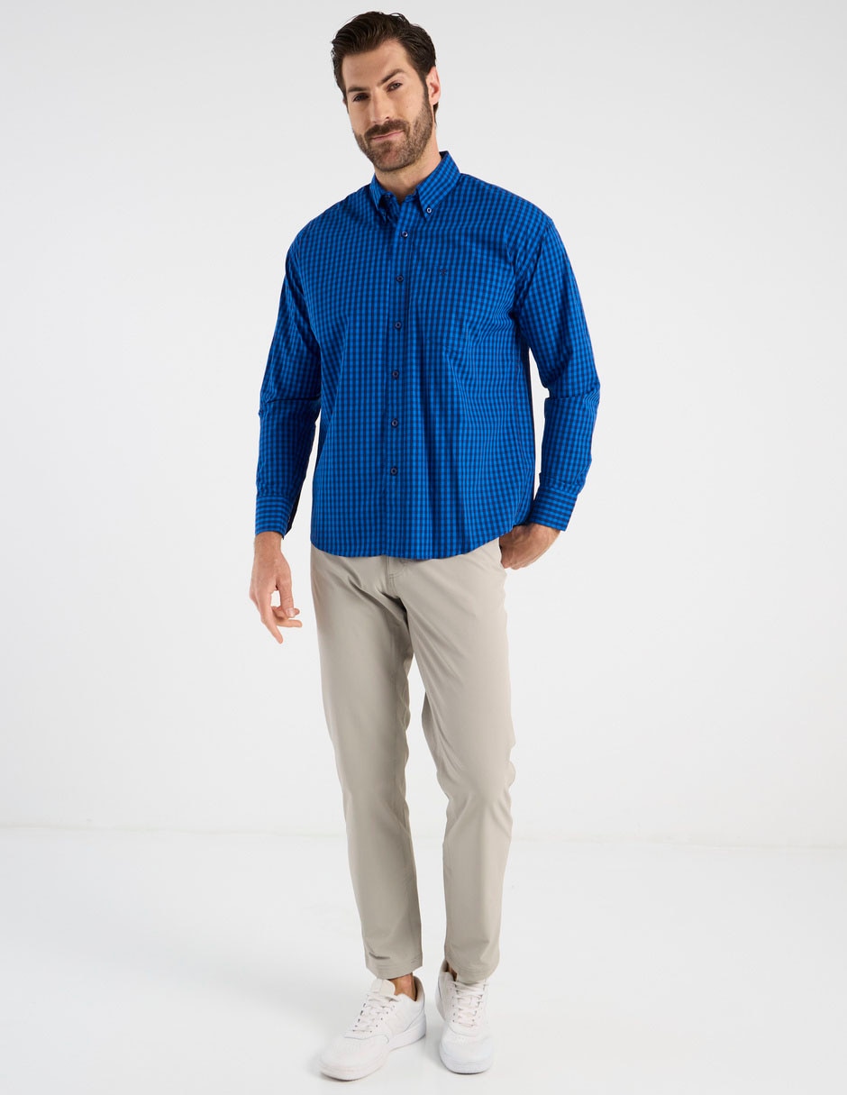 Camisa casual Cavalatti de algodón manga larga para hombre