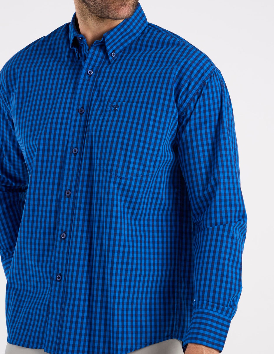 Camisa casual Cavalatti de algodón manga larga para hombre