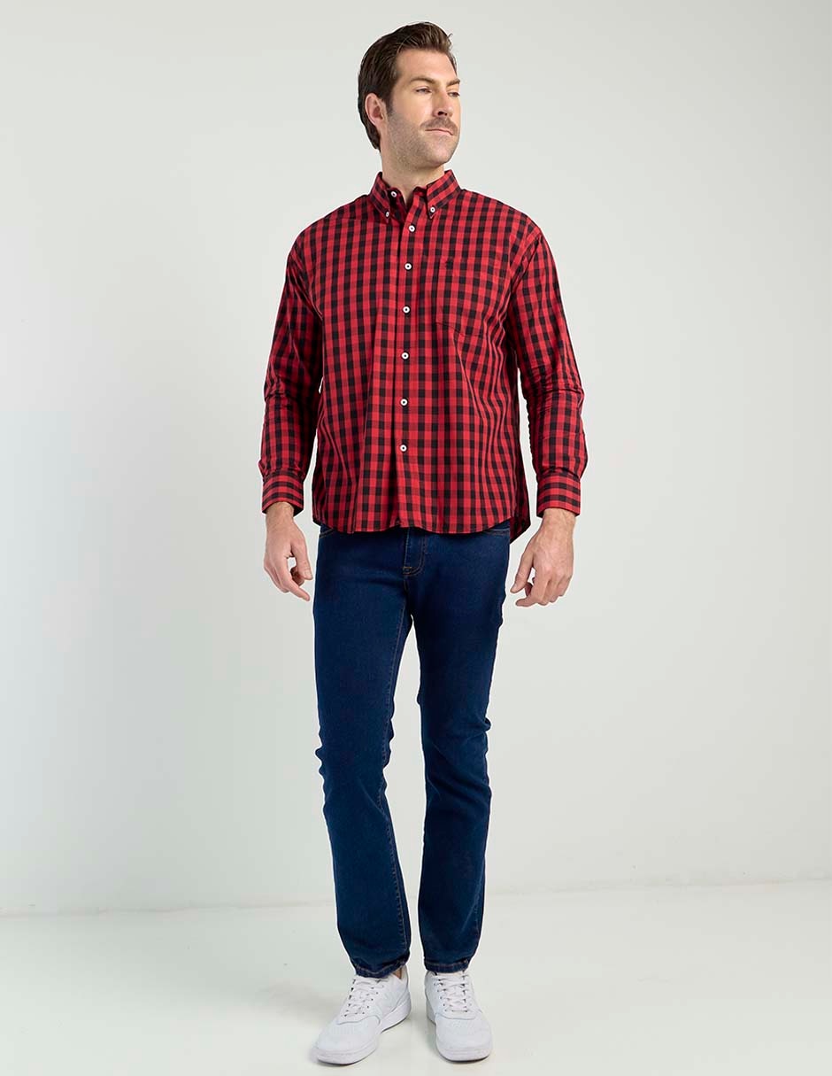 Camisa casual de algodón manga larga para hombre 8