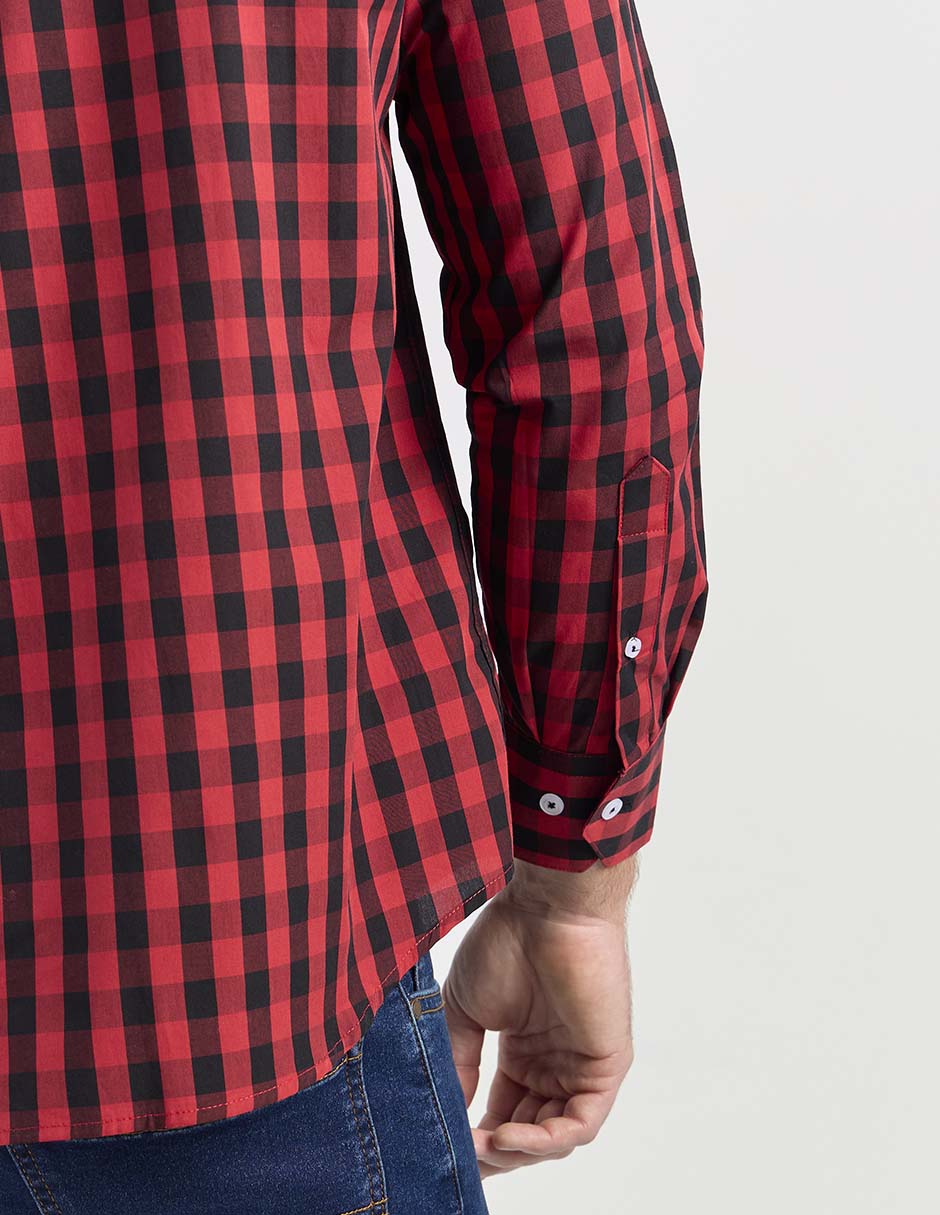 Camisa casual de algodón manga larga para hombre 10