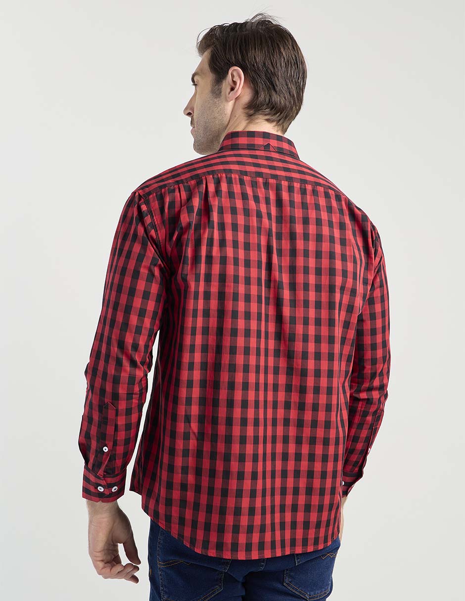Camisa casual de algodón manga larga para hombre 11