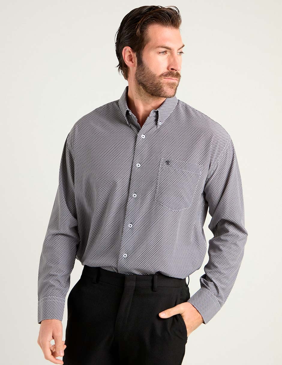 Camisa casual manga larga para hombre 1