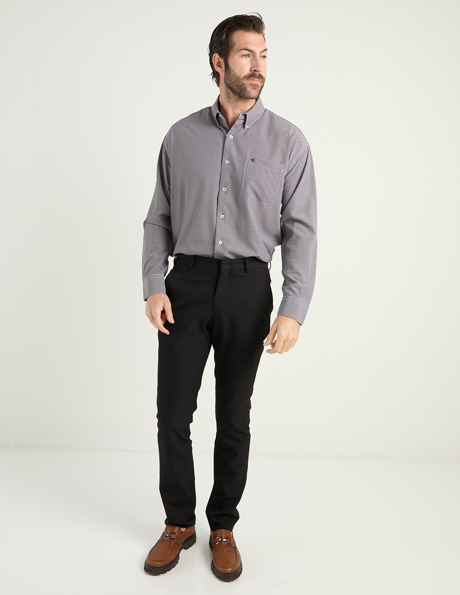 Camisa casual manga larga para hombre 7