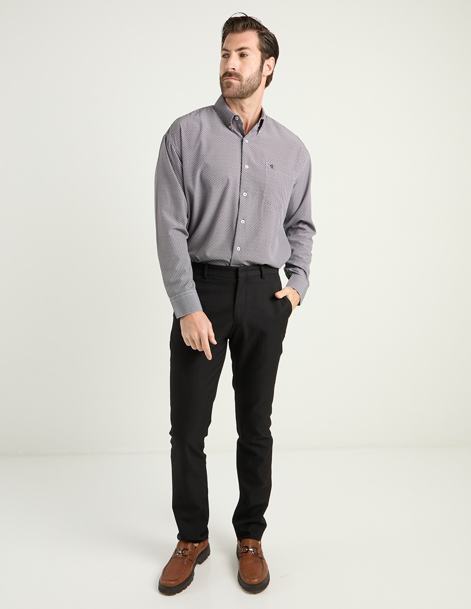 Camisa casual manga larga para hombre 8