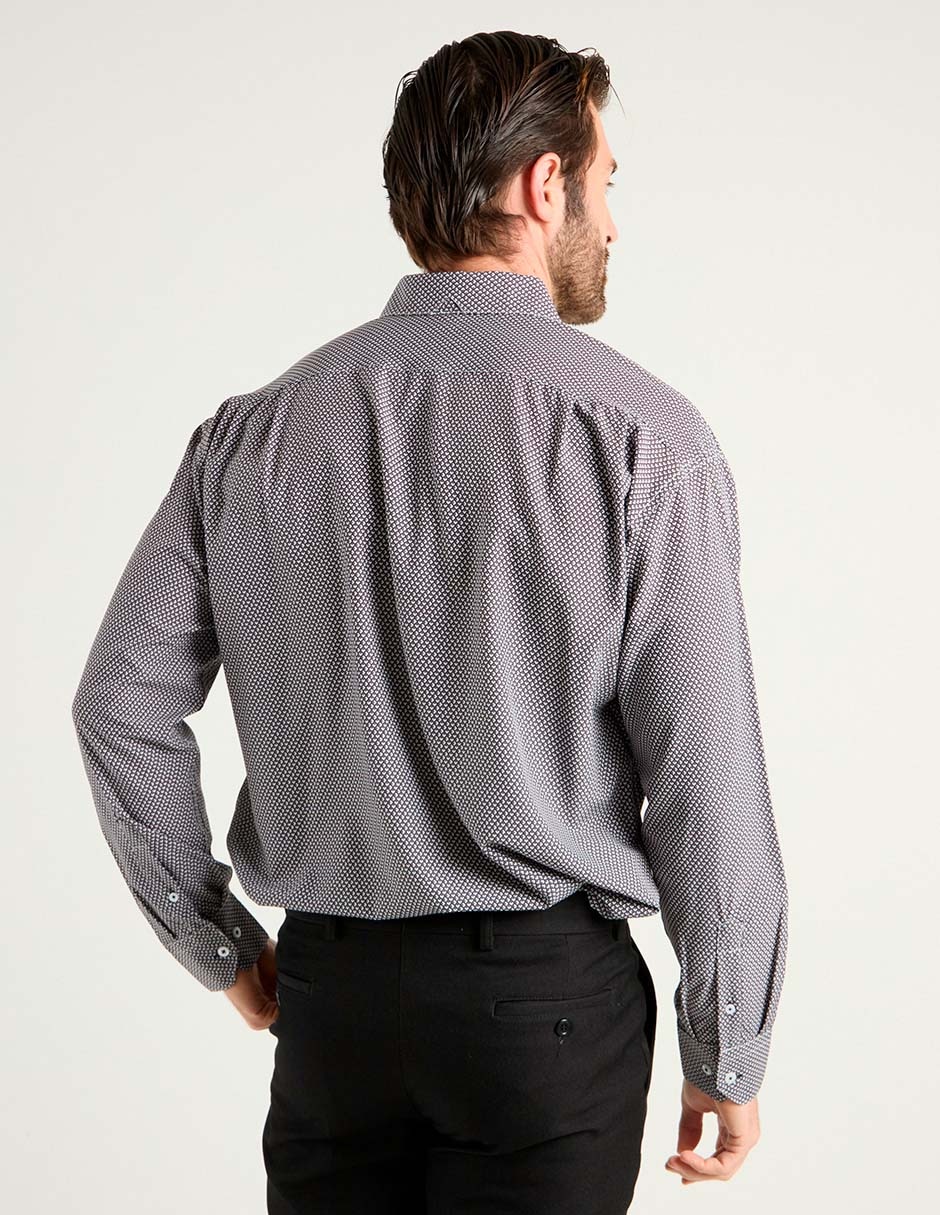 Camisa casual manga larga para hombre 11