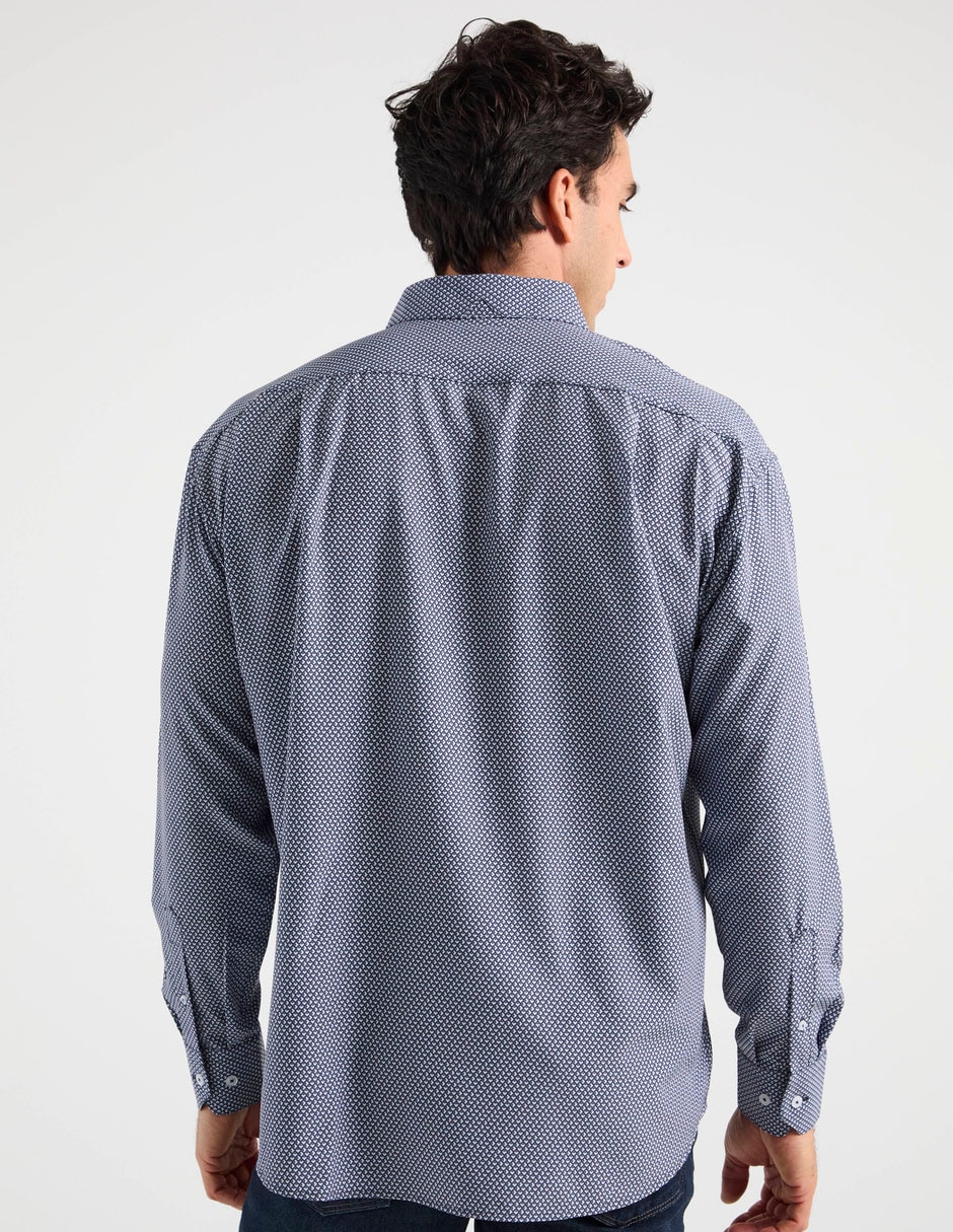 Camisa casual Cavalatti de algodón manga larga para hombre