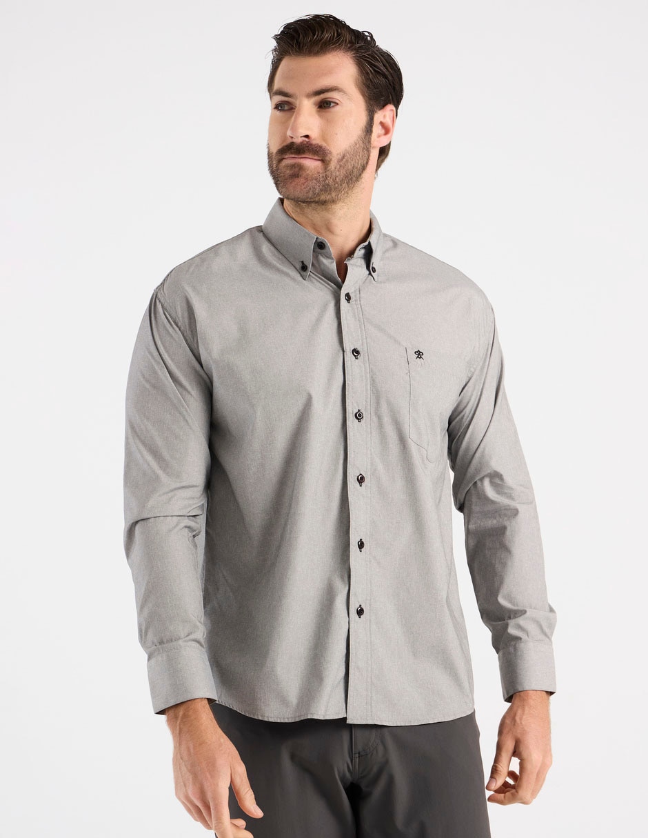 Camisa casual Cavalatti manga larga para hombre