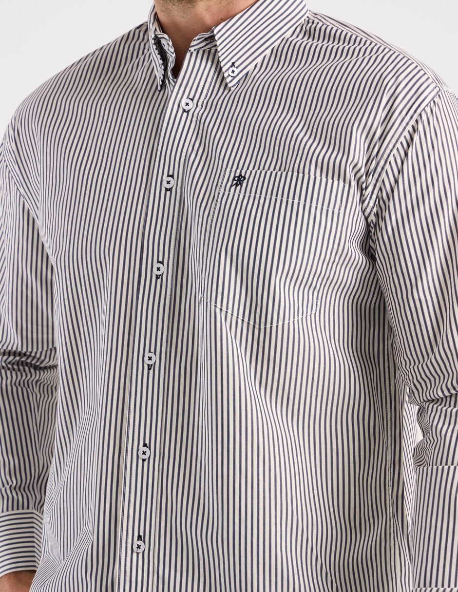 Camisa casual de algodón manga larga para hombre 7