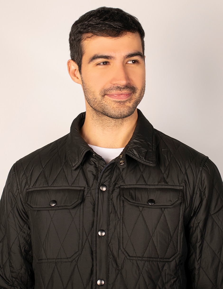 Chamarra casual capitonada para hombre