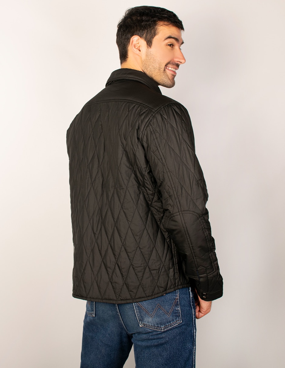 Chamarra casual capitonada para hombre