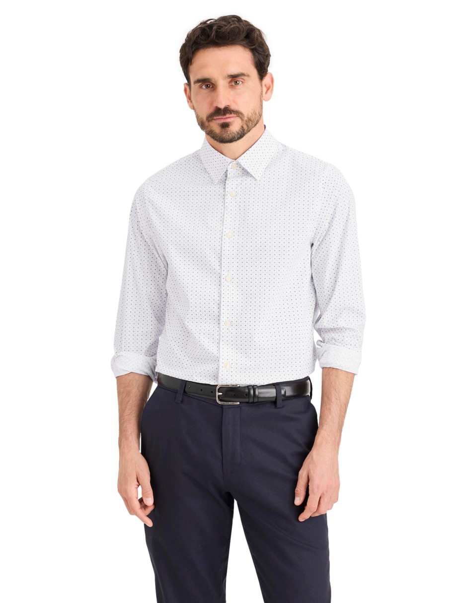 Camisa casual de algodón manga larga para hombre