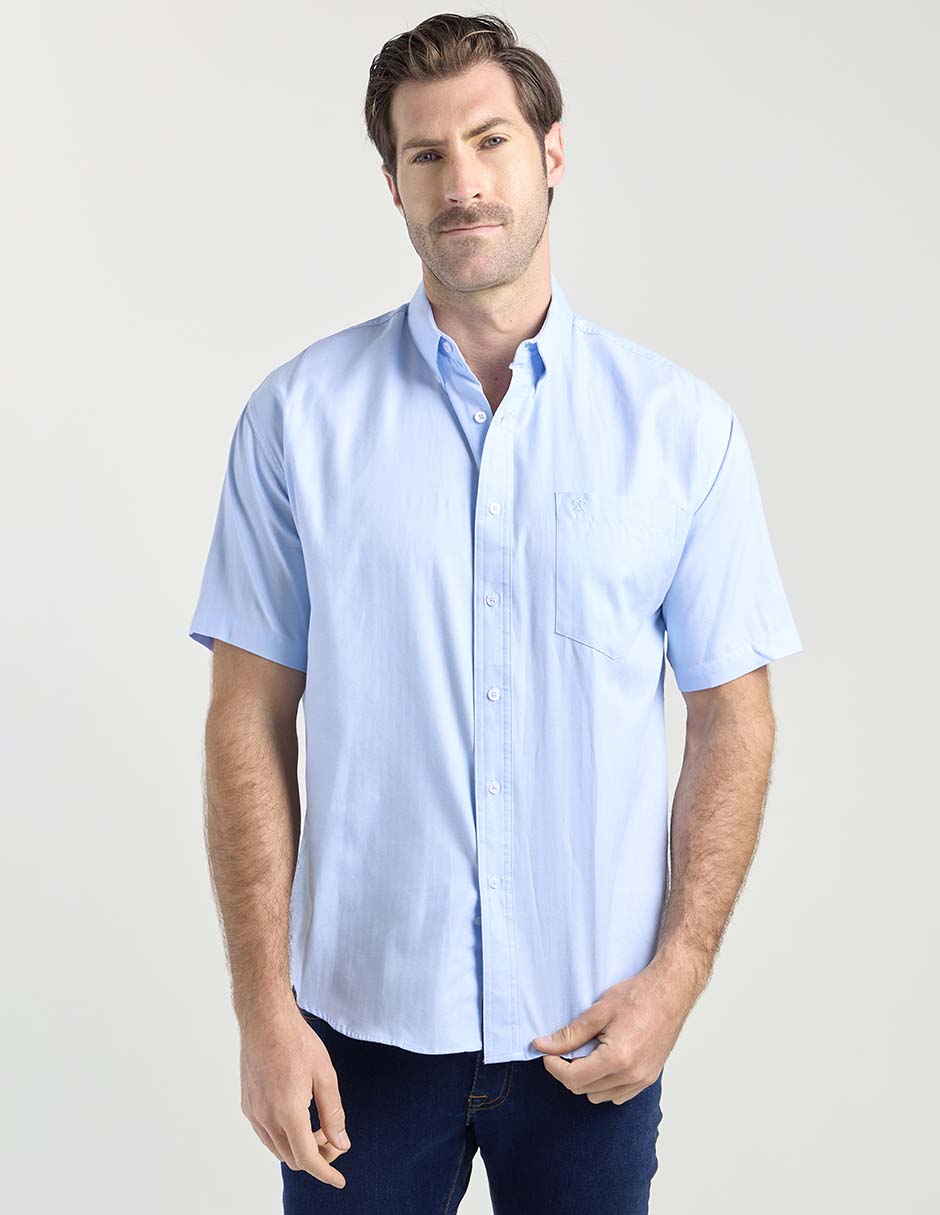 Camisa casual Cavalatti de algodón manga corta para hombre