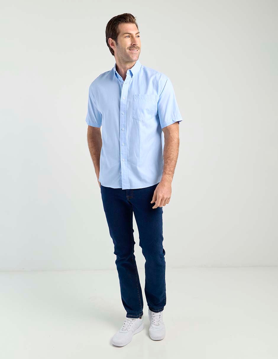 Camisa casual Cavalatti de algodón manga corta para hombre