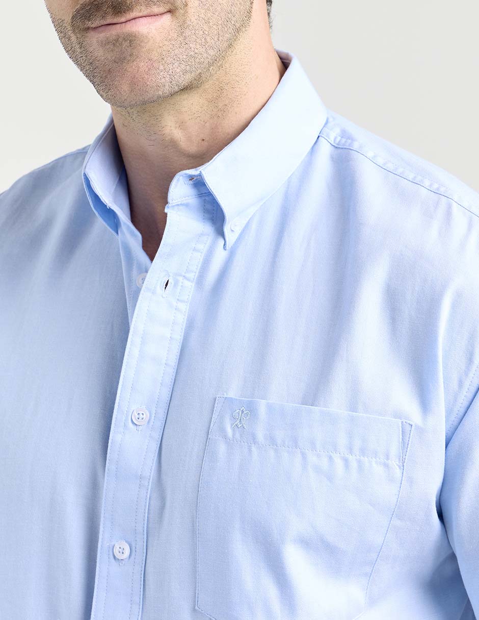 Camisa casual Cavalatti de algodón manga corta para hombre