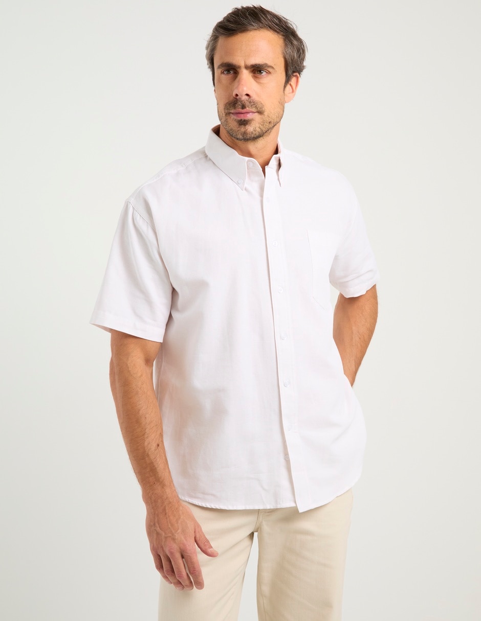 Camisa casual de algodón manga corta para hombre 1