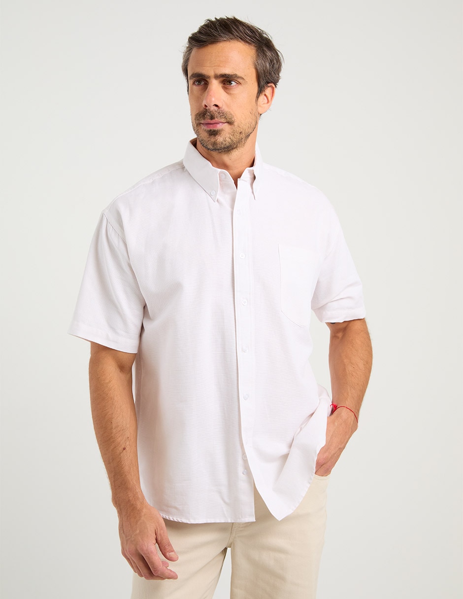 Camisa casual de algodón manga corta para hombre 7