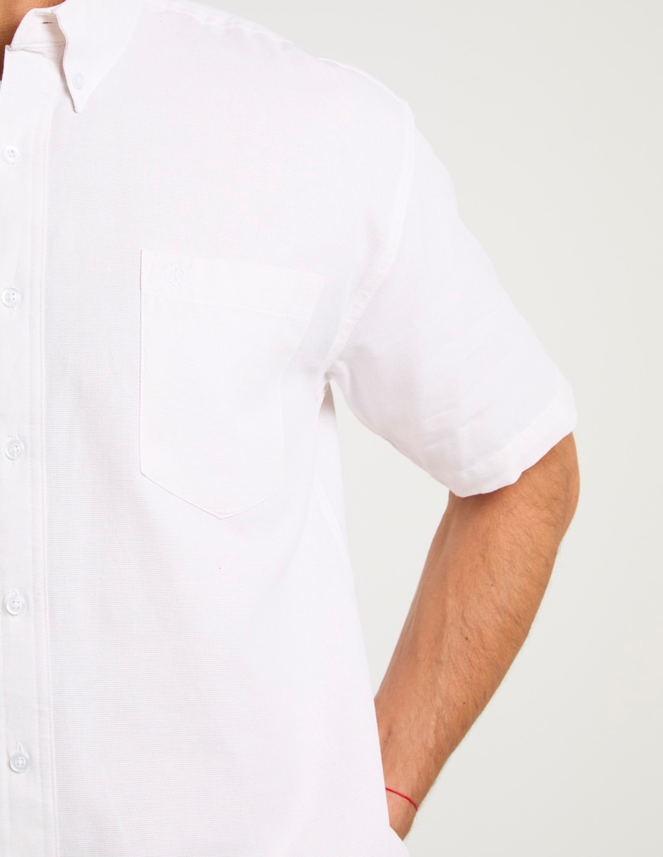 Camisa casual de algodón manga corta para hombre 10