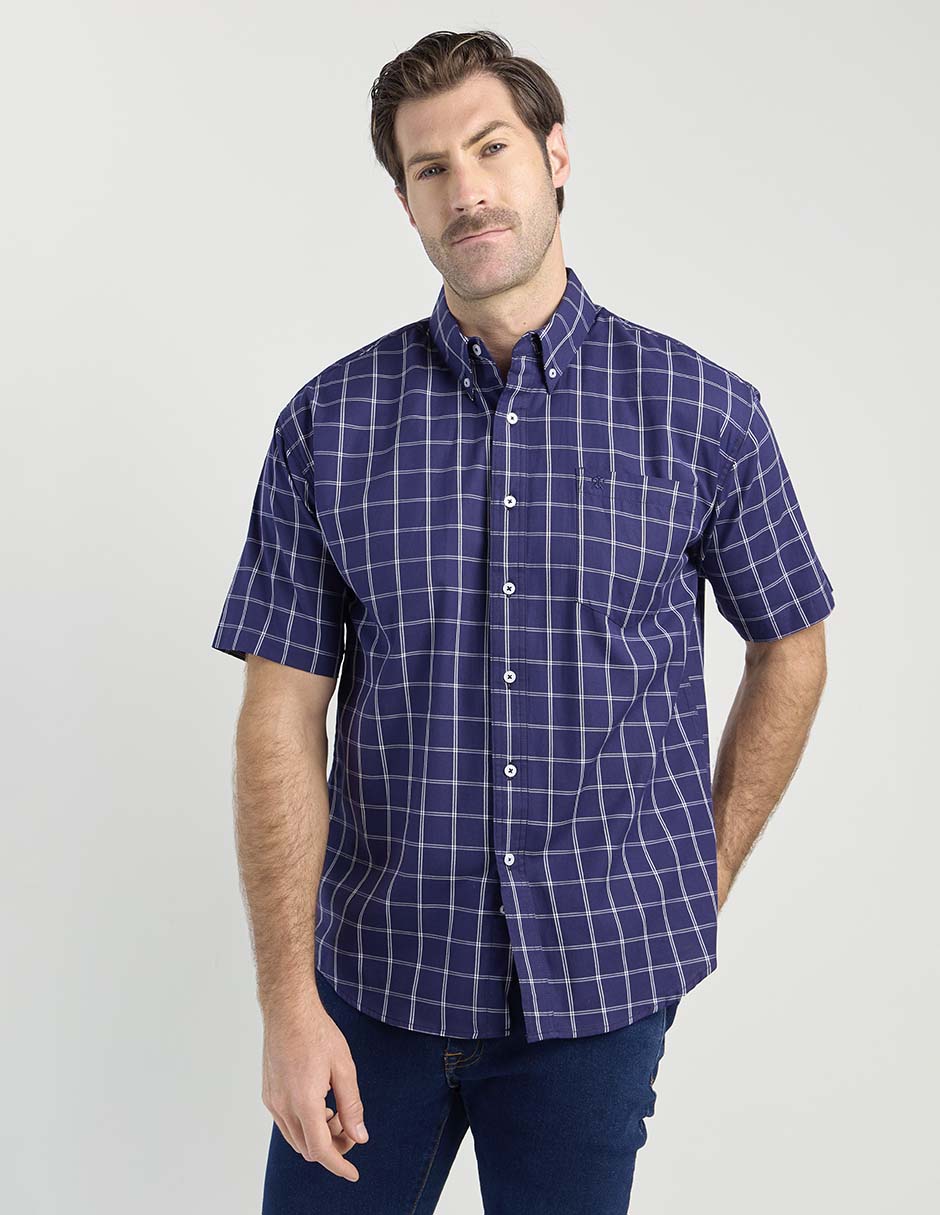 Camisa casual de algodón manga corta para hombre 1