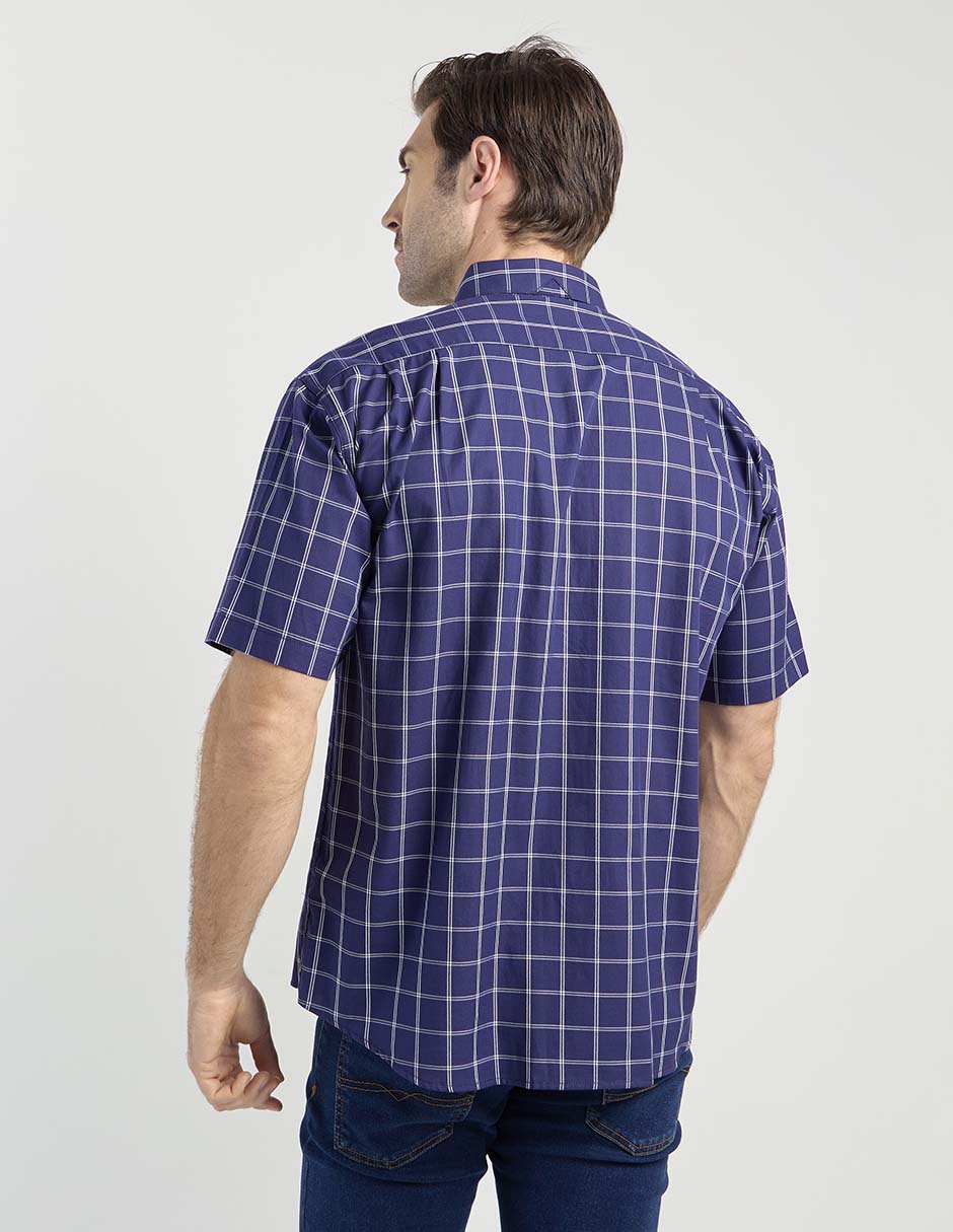 Camisa casual de algodón manga corta para hombre 11