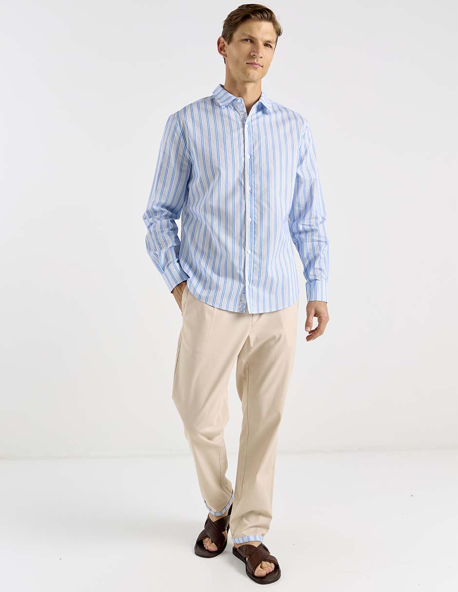 Camisa playa Now & Then manga larga para hombre