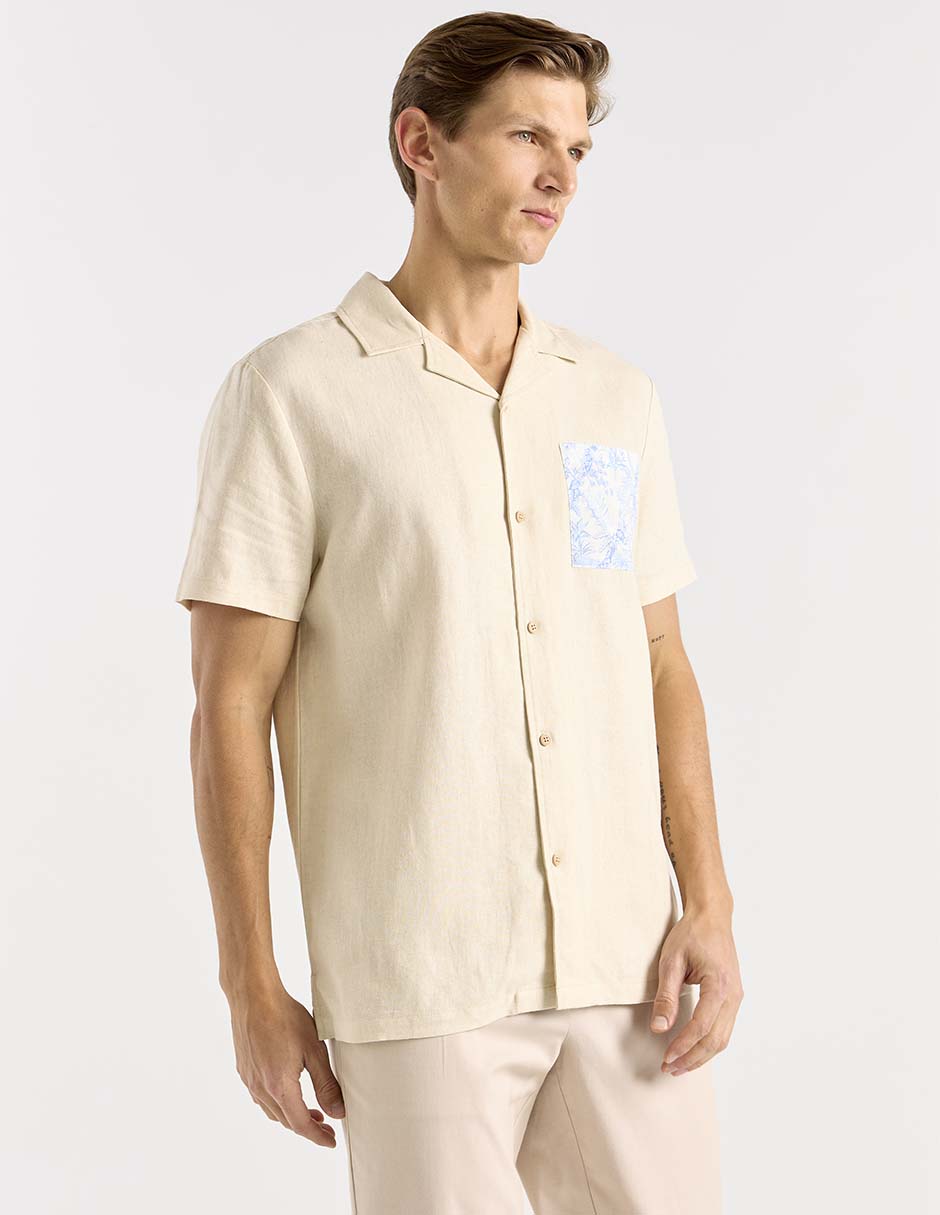 Camisa casual manga corta para hombre