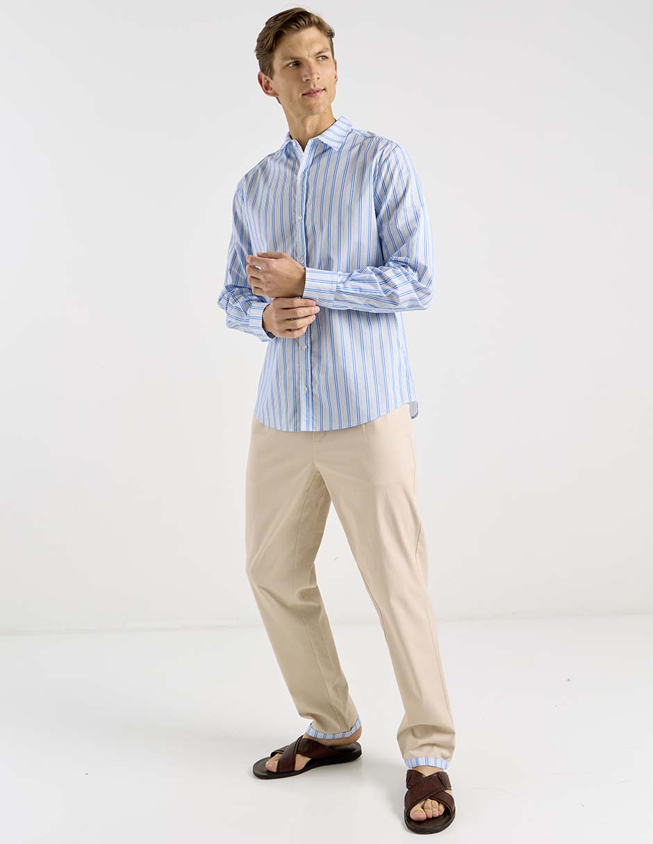 Pantalón chino straight Now & Then de algodón para hombre