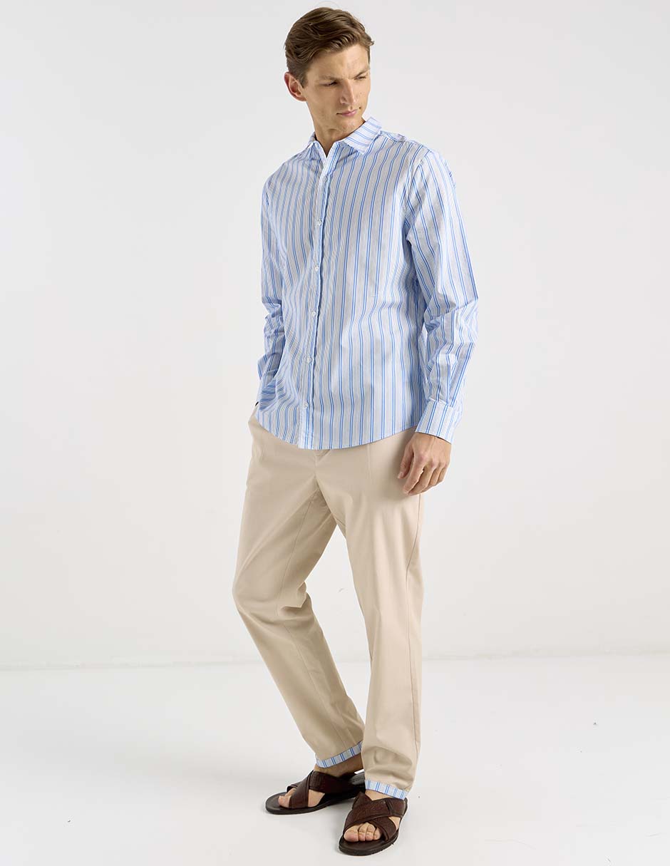 Pantalón chino straight Now & Then de algodón para hombre