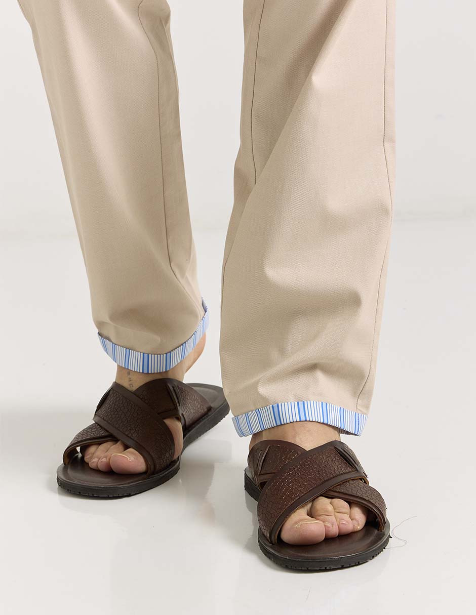 Pantalón chino straight Now & Then de algodón para hombre