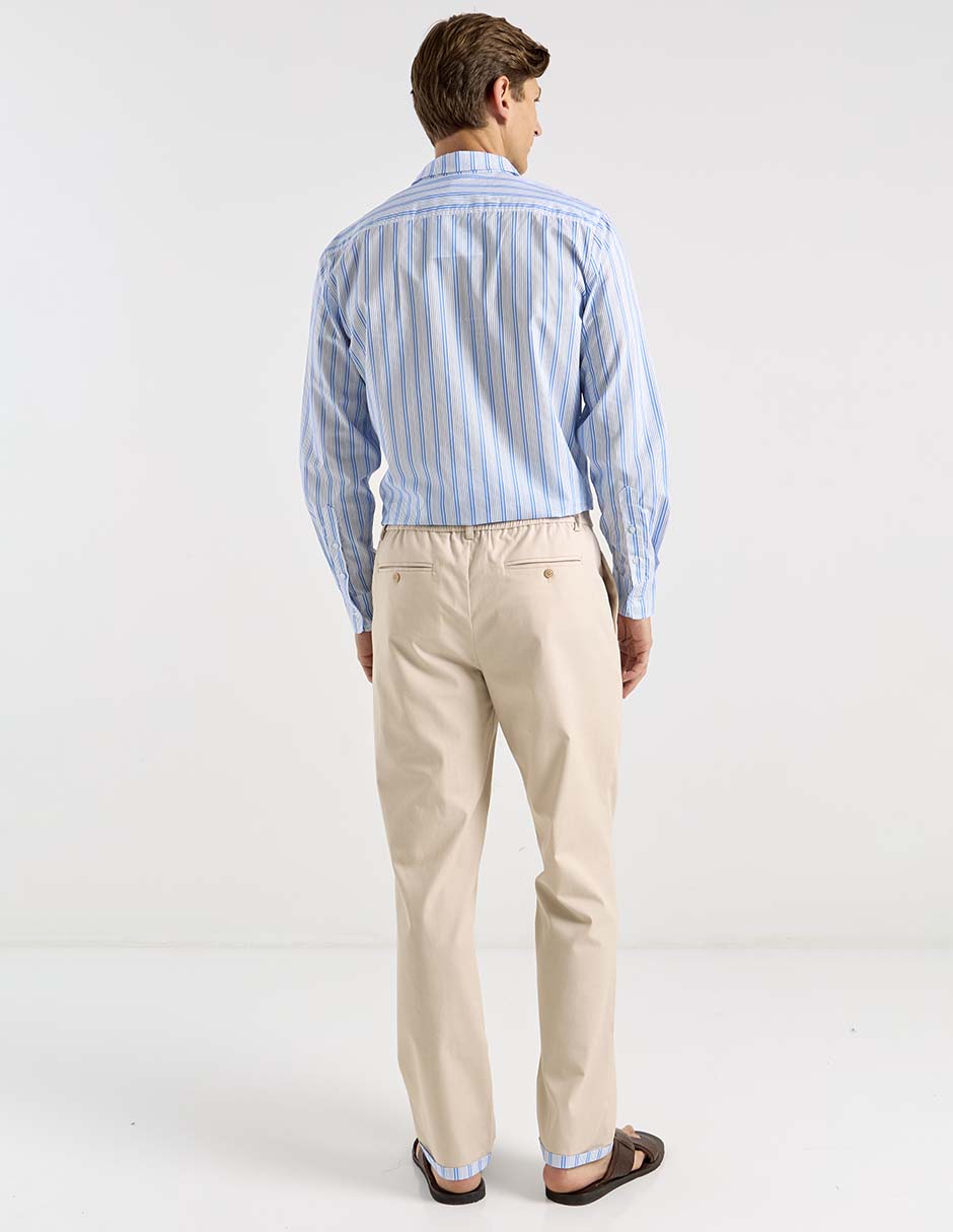 Pantalón chino straight Now & Then de algodón para hombre