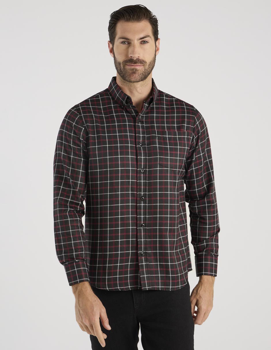 Camisa casual Regent Street de algodón manga larga para hombre