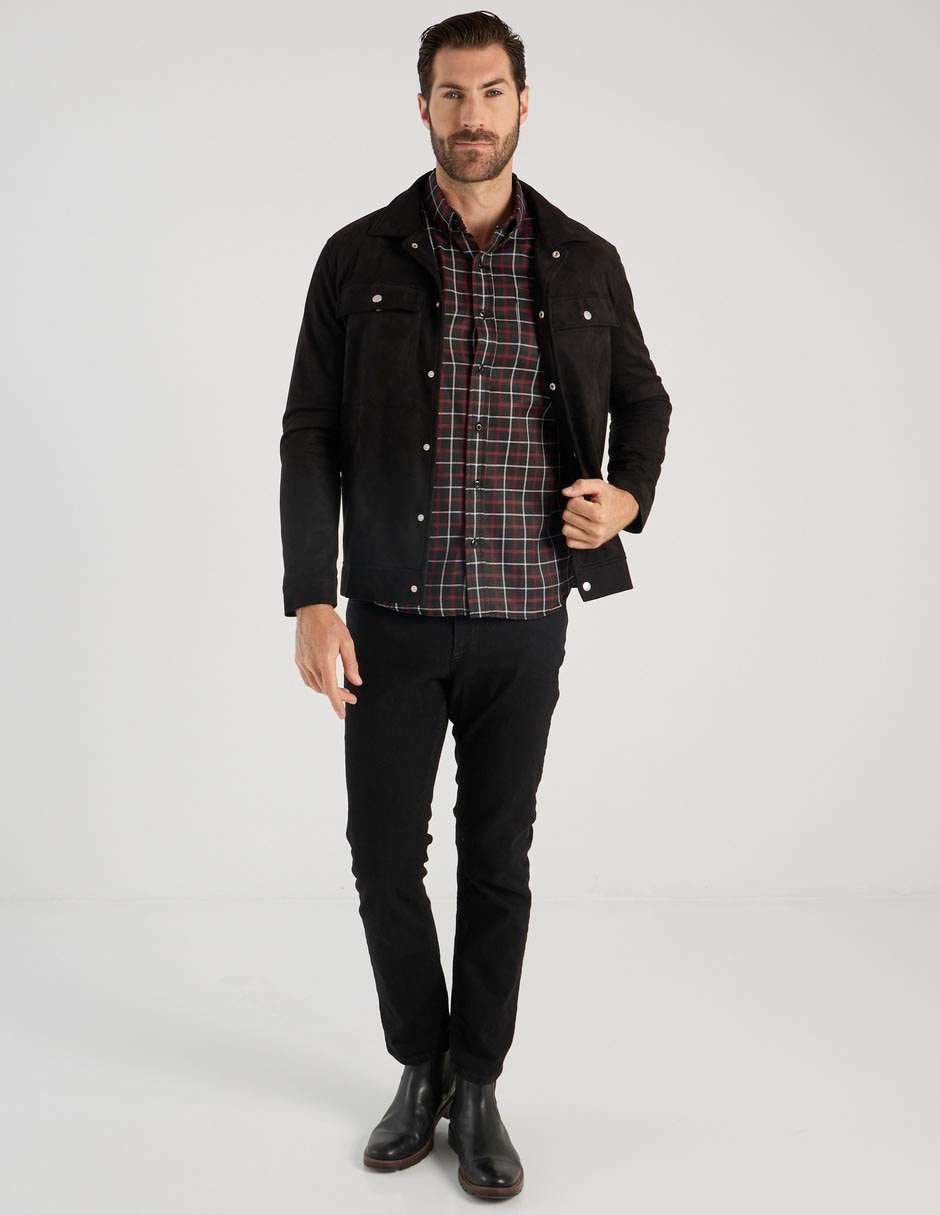 Camisa casual Regent Street de algodón manga larga para hombre
