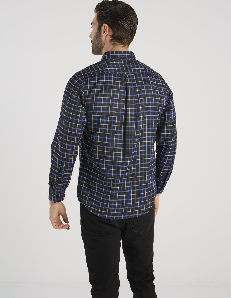 Camisa casual Regent Street de algodón manga larga para hombre