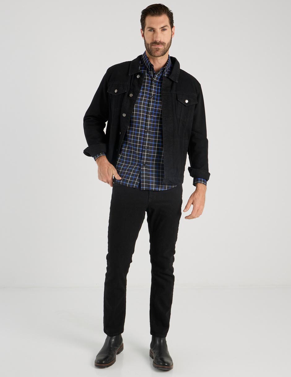 Camisa casual Regent Street de algodón manga larga para hombre