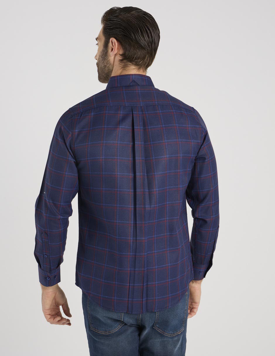 Camisa casual Regent Street de algodón manga larga para hombre