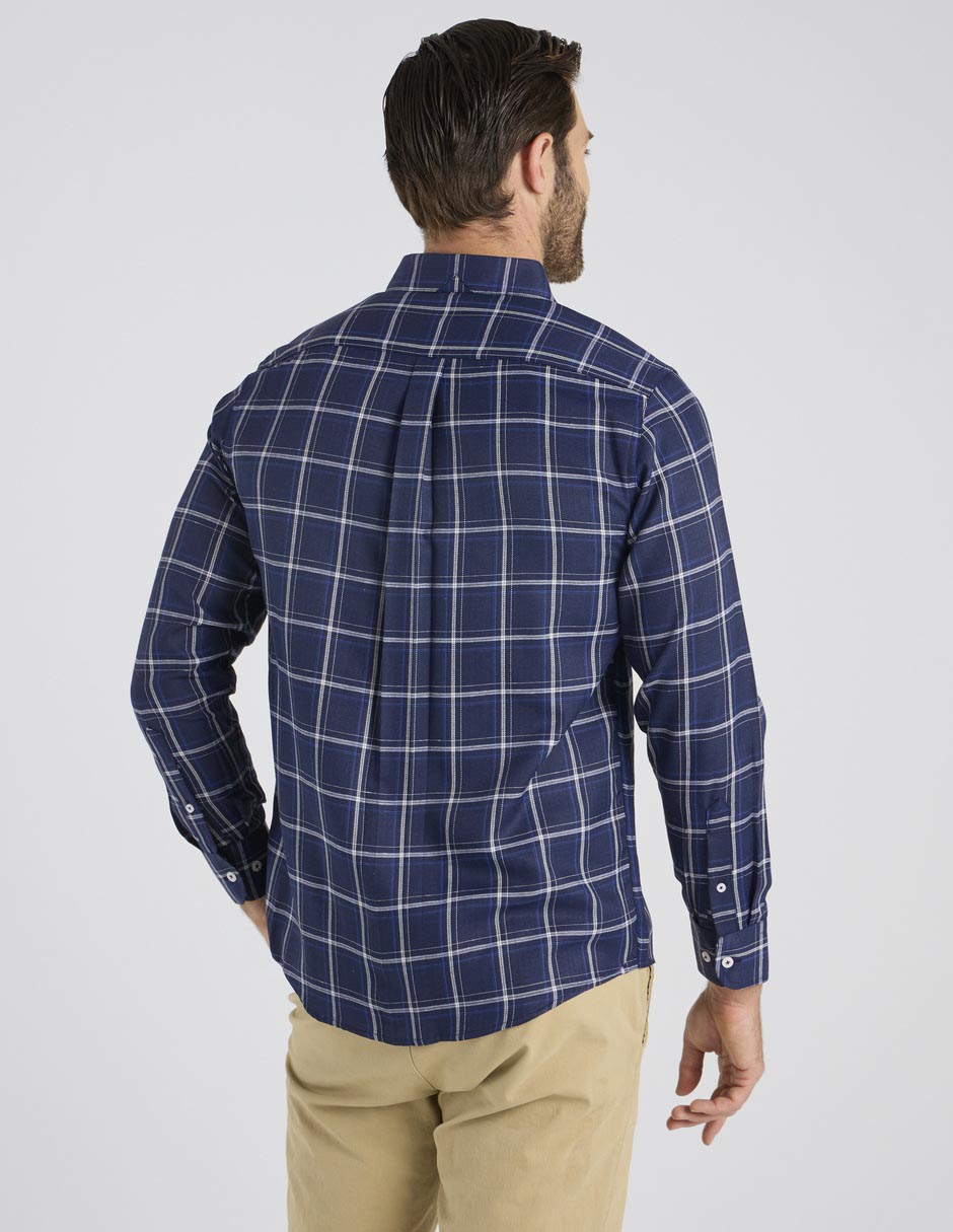 Camisa casual de algodón manga larga para hombre 5