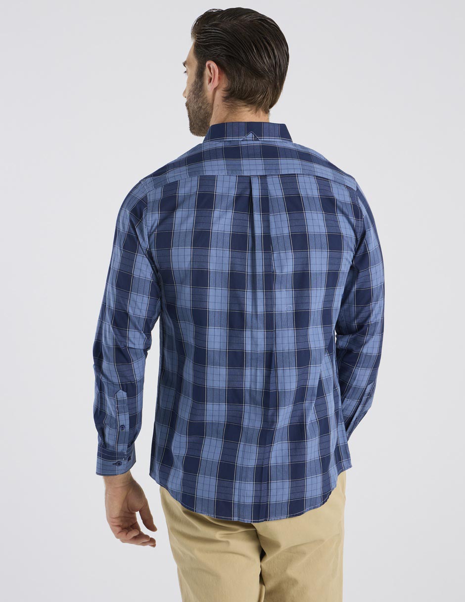 Camisa casual Regent Street de algodón manga larga para hombre