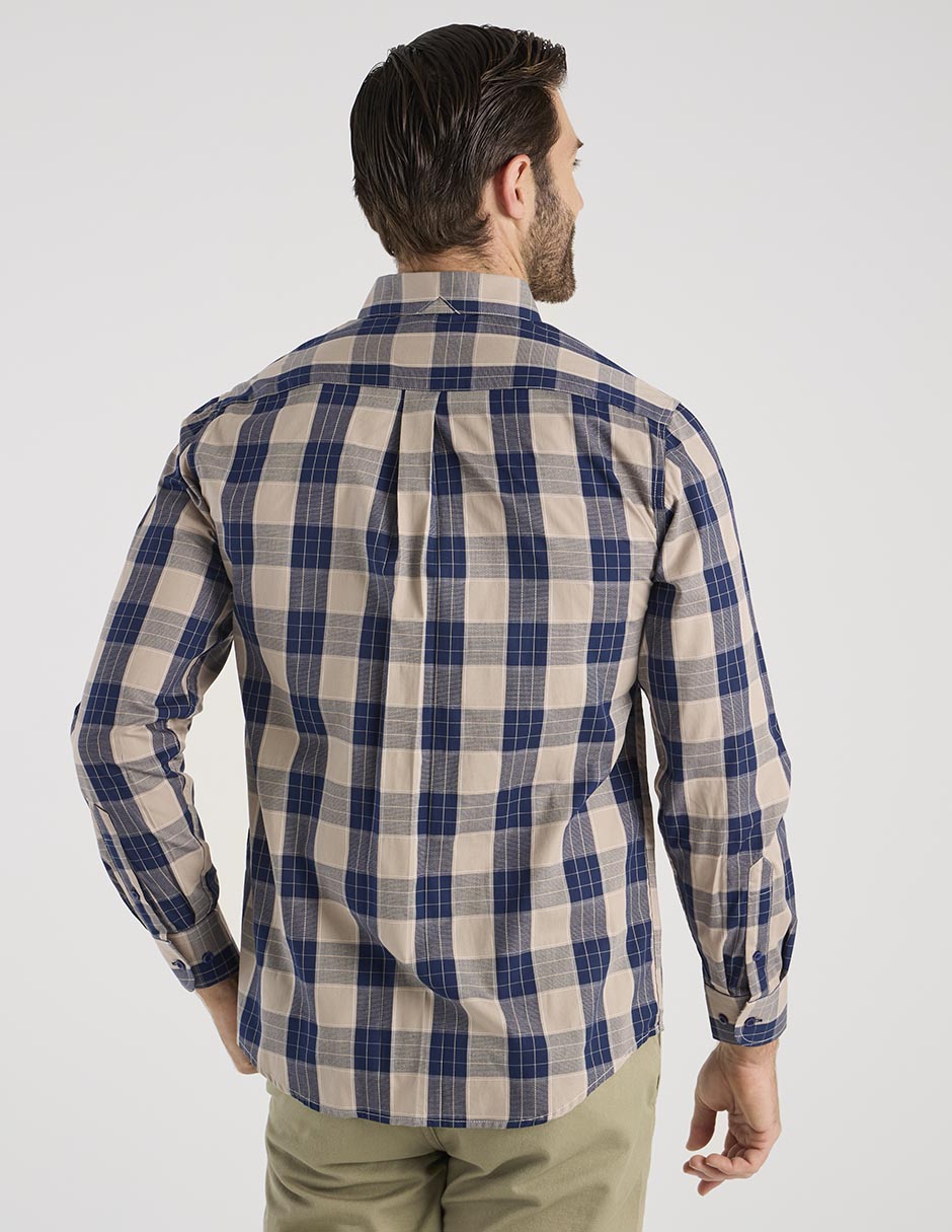 Camisa casual de algodón manga larga para hombre 5