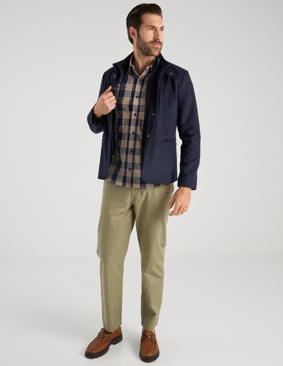 Camisa casual de algodón manga larga para hombre 6