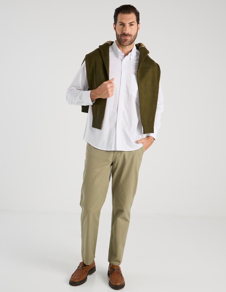 Camisa casual manga larga para hombre 6