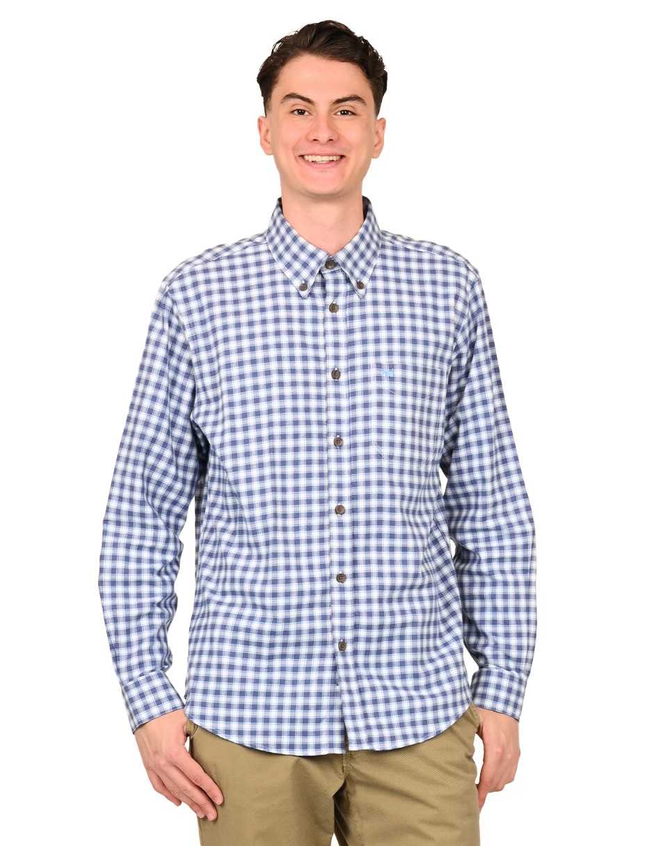 Camisa casual manga larga para hombre