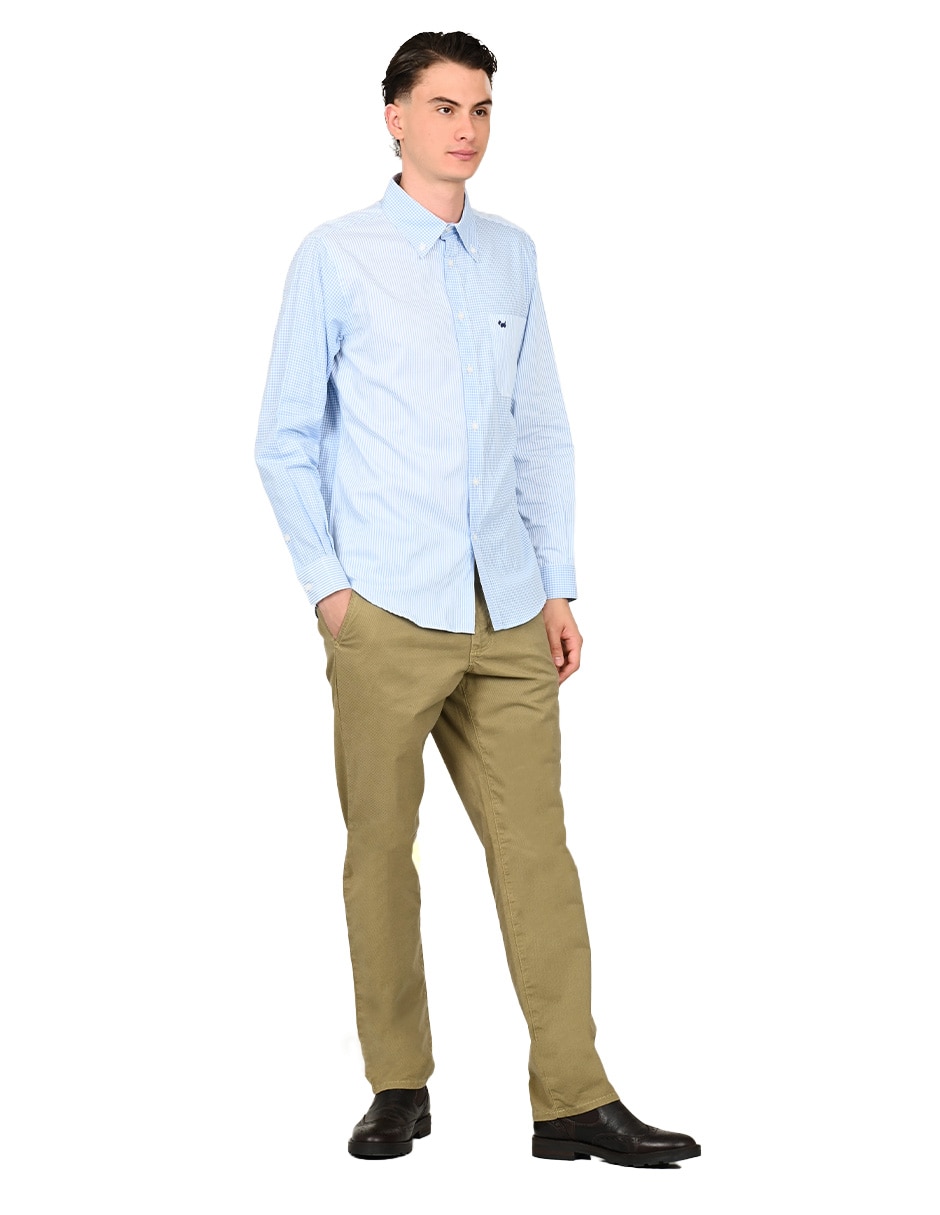 Camisa casual de algodón manga larga para hombre 5