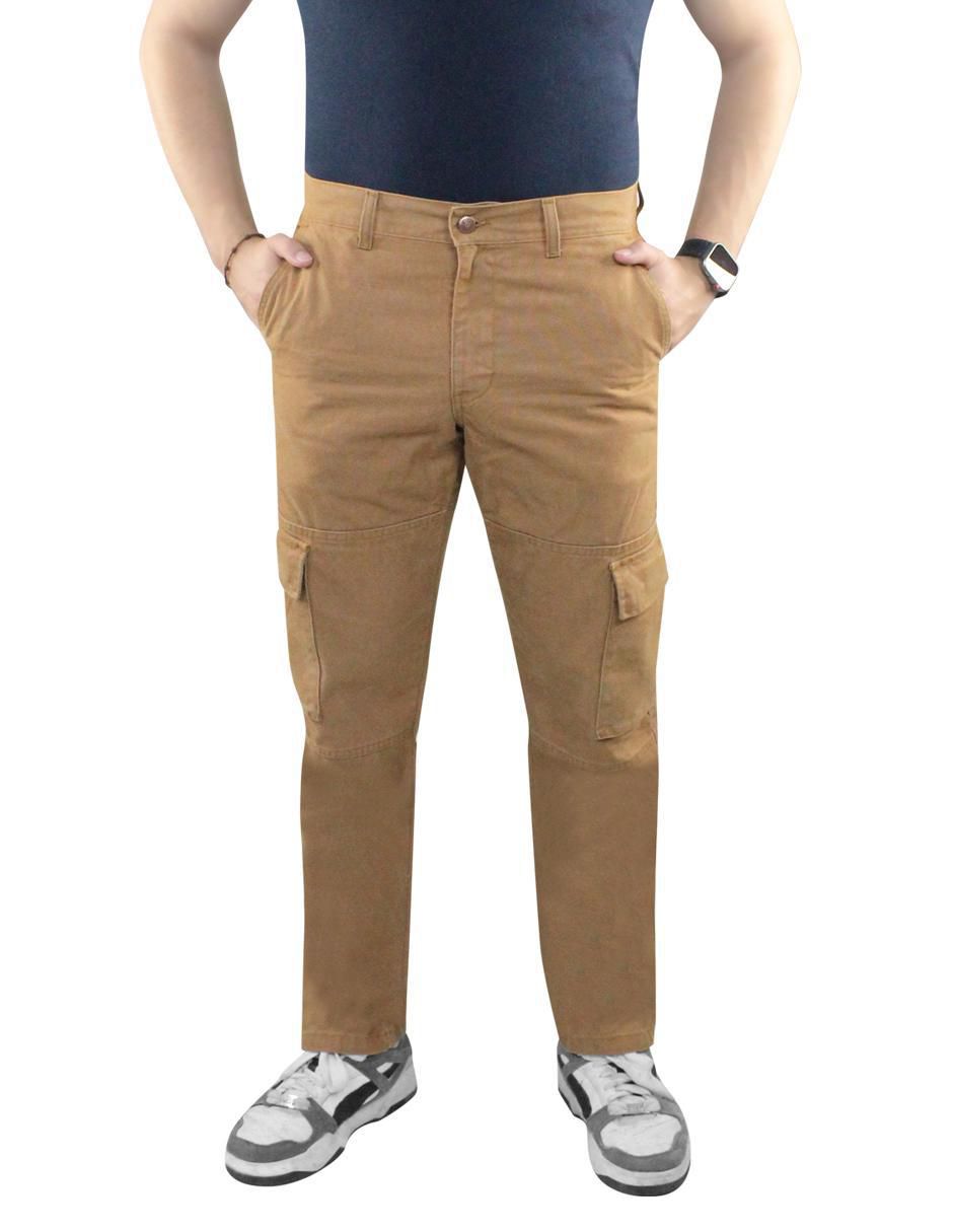 Pantalón cargo cargo recto de gabardina para hombre Pantalón cargo cargo recto de gabardina para hombre