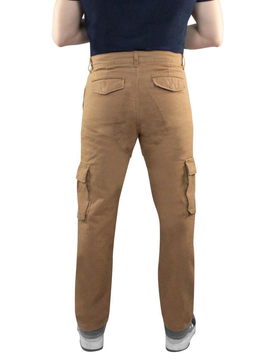 Pantalón cargo cargo recto de gabardina para hombre 4