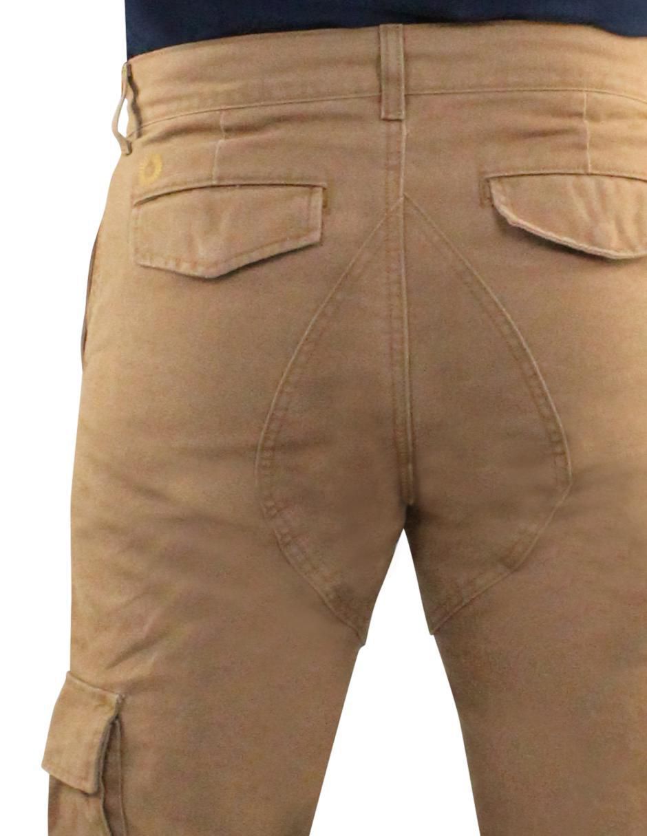 Pantalón cargo cargo recto de gabardina para hombre 6