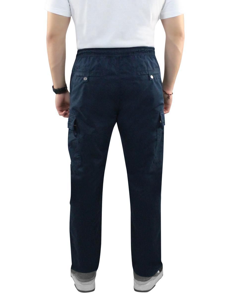 Pantalón cargo cargo recto de gabardina para hombre 4